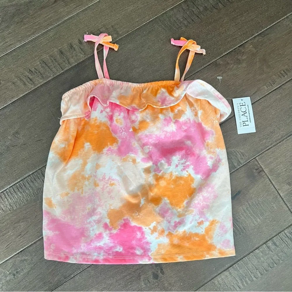 The Children’s Place Tie Dye Top Tank Shirt Spaghetti Strap Summer 4T